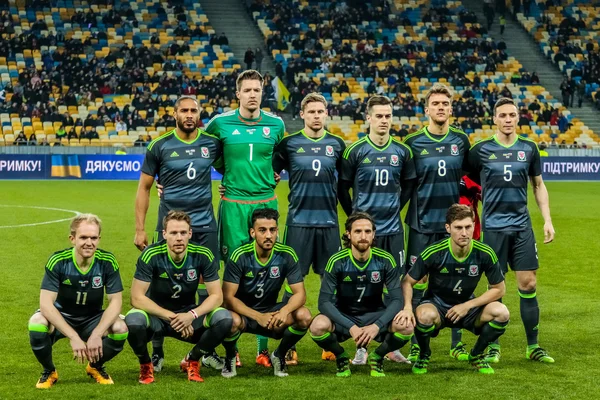 Ukraine vs Wales — Stockfoto