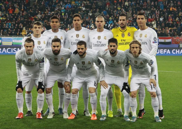 Real Madrids Team posiert — Stockfoto