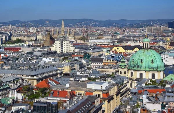 Aerial view of Vienna city center from Cathedral Royalty Free Stock Photos
