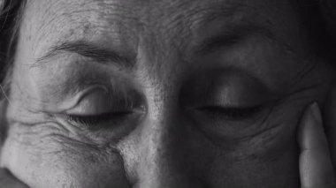 Yaşlı kadınların aşırı yakın çekimleri özenli ve meraklı ifadeler, yumuşak kırışıklıklar ve ince ışıklıklar, siyah ve beyaz olarak farkındalığı ve insani ayrıntıları vurguluyor. 