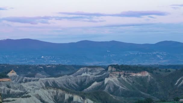 Civita Bagnoregio Находится Лацио Провинции Витербо Известный Умирающий Город Постепенного — стоковое видео
