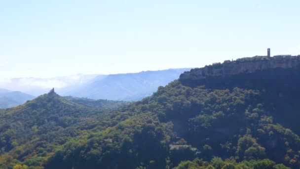 Civita Bagnoregio Находится Лацио Провинции Витербо Известный Умирающий Город Постепенного — стоковое видео