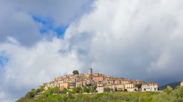 Talya Nın Lazio Şehrinde Yer Alan Güzel Casperia Köyü Zaman — Stok video