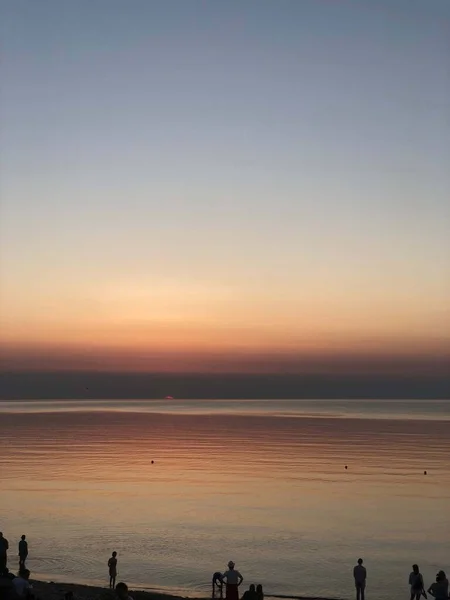 Sonnenuntergang Der Ostsee Schöne Farben Lichtreflexion Wasser — Stockfoto