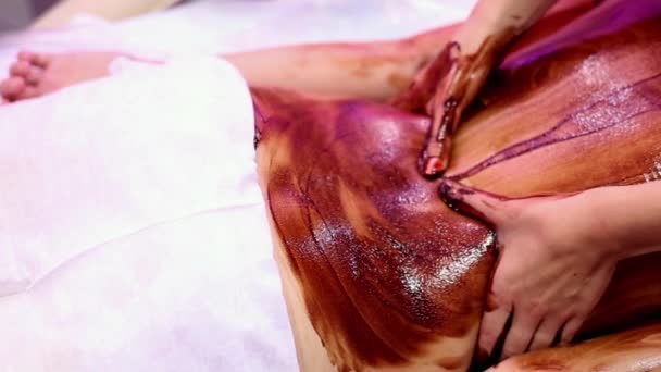 Massagem de café em Beauty Studio — Vídeo de Stock