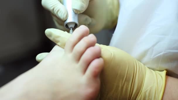 Pedicure per la cura dei piedi — Video Stock