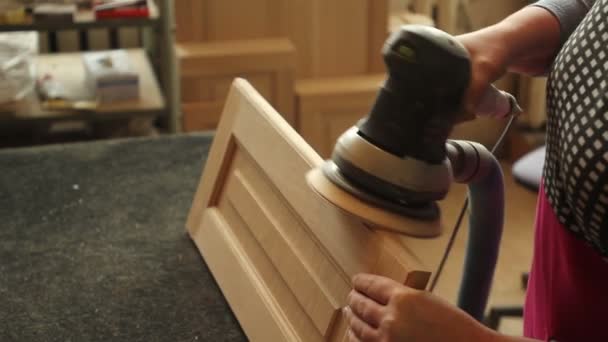 洗練された木製の部品 — ストック動画