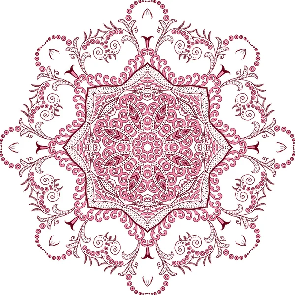 Mandala diseño de ilustración étnica india — Vector de stock