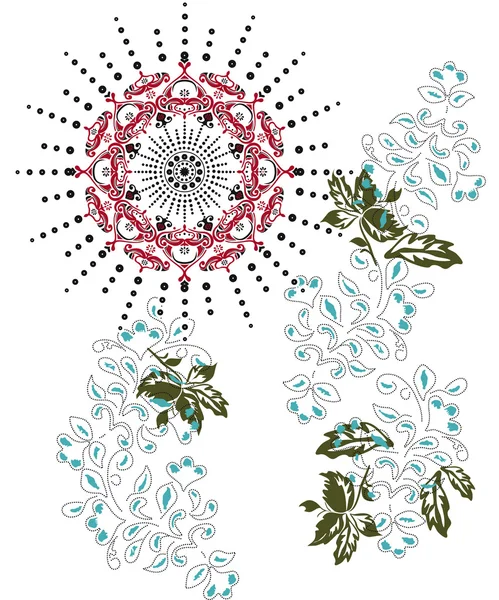 Paisley mehndi vektor florales design — Stockvektor