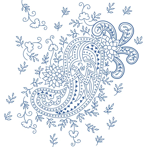 Paisley mehndi διάνυσμα floral σχέδιο — Διανυσματικό Αρχείο