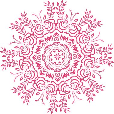 Mandala etnik Hint illüstrasyon tasarımı