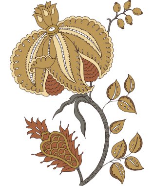 Çiçek tasarım motifi soyut dekor