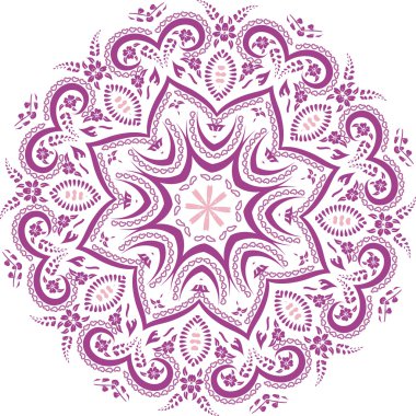 Mandala etnik Hint illüstrasyon tasarımı