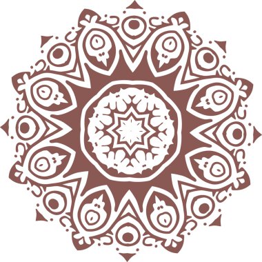 Mandala etnik Hint illüstrasyon tasarımı