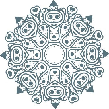 Mandala etnik Hint illüstrasyon tasarımı