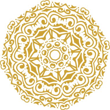 Mandala etnik Hint illüstrasyon tasarımı