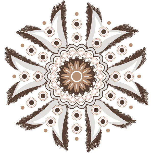Mandala ethnic indian illustration design — Stock Vector