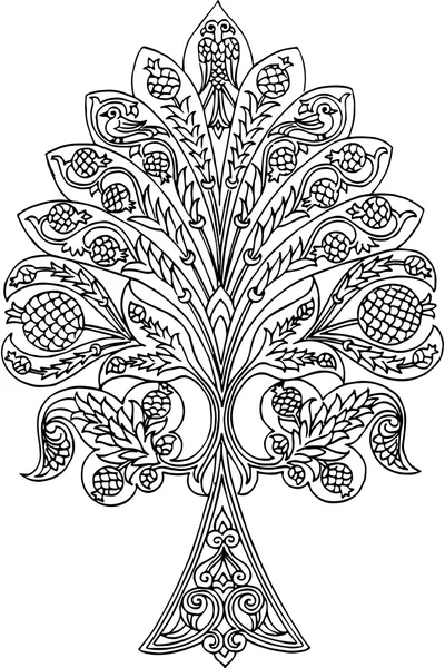 Paisley mehndi vector floral design — Stock Vector