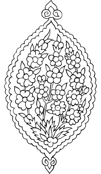 Paisley mehndi vector floral design — Stock Vector