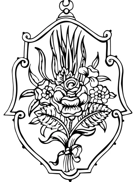 Paisley mehndi vetor design floral — Vetor de Stock