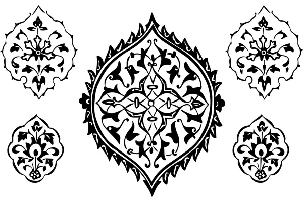 Paisley mehndi vetor design floral — Vetor de Stock