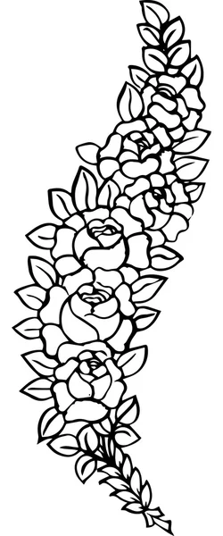 Paisley mehndi vector diseño floral — Archivo Imágenes Vectoriales