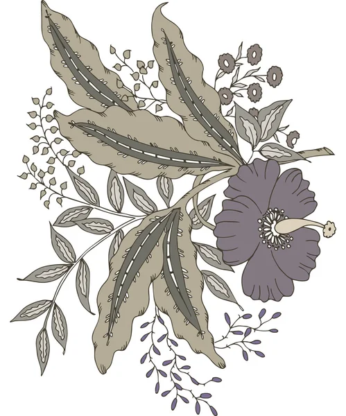 Motivo de diseño floral decoración abstracta — Archivo Imágenes Vectoriales