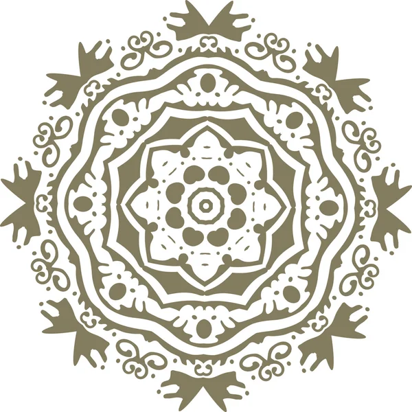 Mandala diseño de ilustración étnica india — Vector de stock