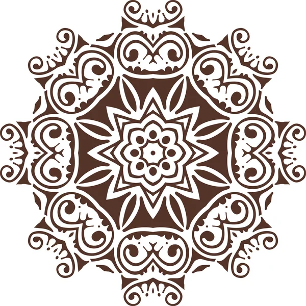 Mandala diseño de ilustración étnica india — Vector de stock