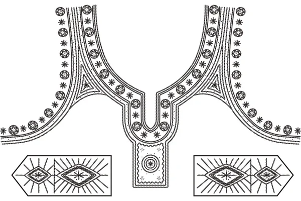 Neckline illustration vector design fashion — Stock Vector