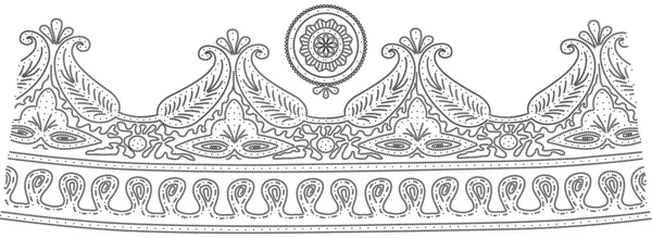 Paisley mehndi vector bloemdessin — Stockvector