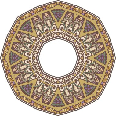 Mandala etnik Hint illüstrasyon tasarımı