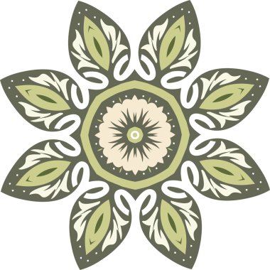 Mandala etnik Hint illüstrasyon tasarımı