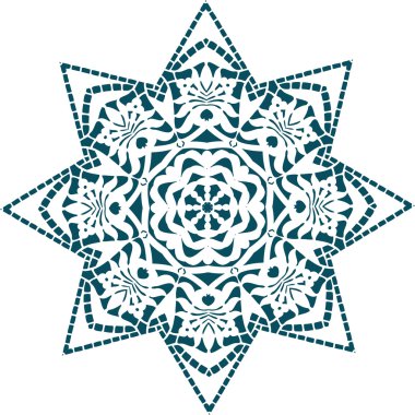 Mandala etnik Hint illüstrasyon tasarımı