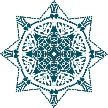 Mandala etnik Hint illüstrasyon tasarımı