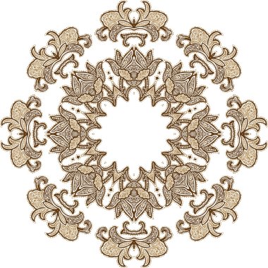 Mandala etnik Hint illüstrasyon tasarımı