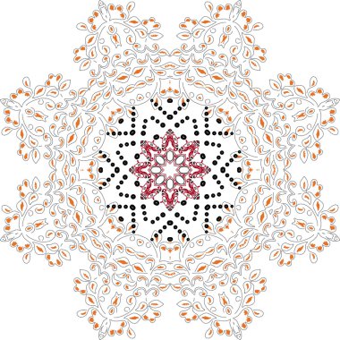 Mandala etnik Hint illüstrasyon tasarımı