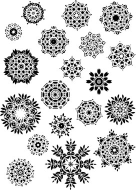 Mandala etnik Hint illüstrasyon tasarımı