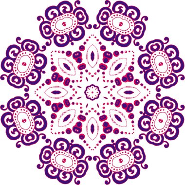 Mandala etnik Hint illüstrasyon tasarımı