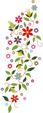 Paisley mehndi vektör çiçek tasarım
