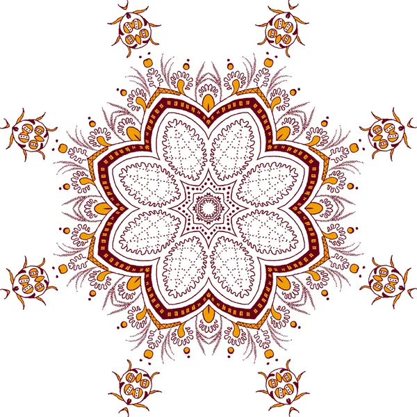 Mandala etnische Indiase afbeelding ontwerp — Stockvector
