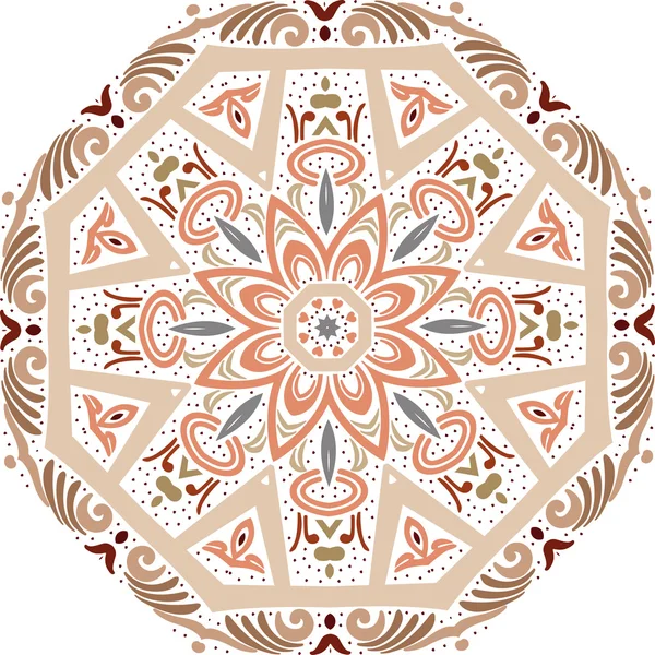 Mandala dessin d'illustration ethnique indien — Image vectorielle