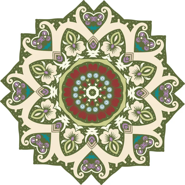 Mandala etnikai indiai illusztráció design — Stock Vector