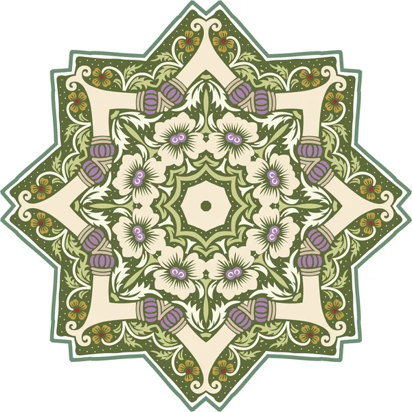 Mandala disegno illustrazione etnico indiano — Vettoriale Stock