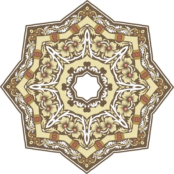 Mandala etnische Indiase afbeelding ontwerp — Stockvector