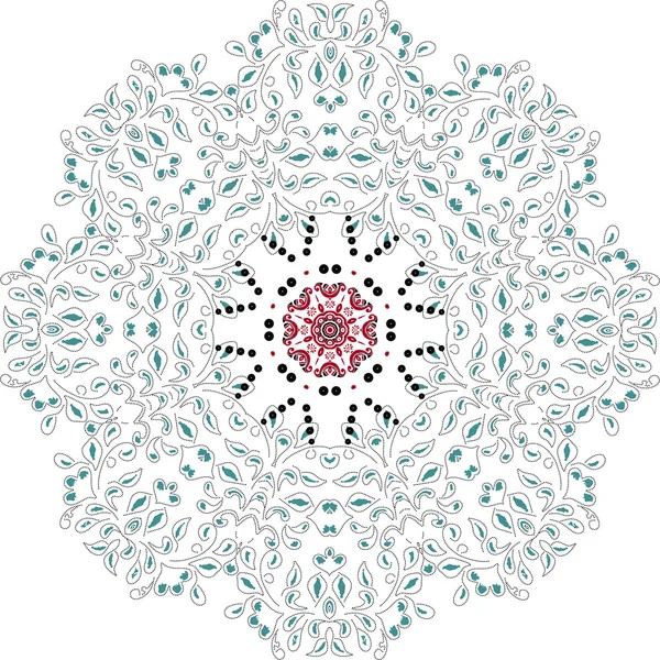 Mandala disegno illustrazione etnico indiano — Vettoriale Stock