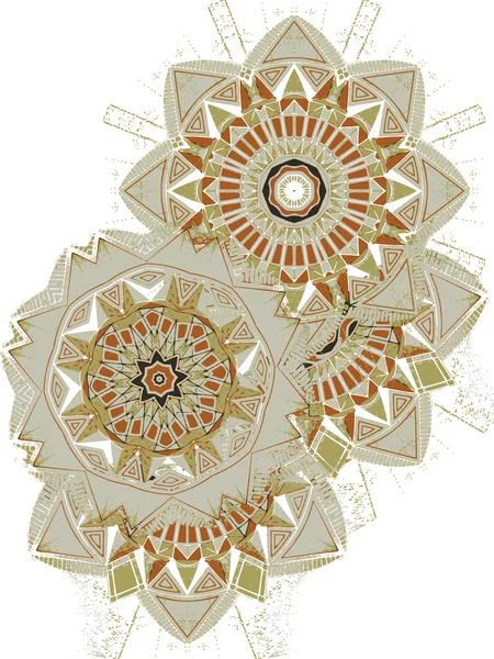 Mandala diseño de ilustración étnica india — Vector de stock