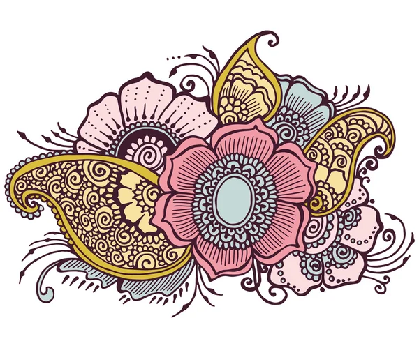 Doodle квіткові квіти — стоковий вектор
