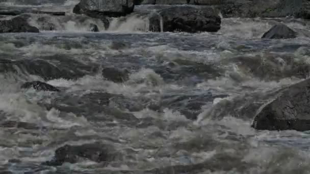 De rivier Oeral met snelle stroming — Stockvideo