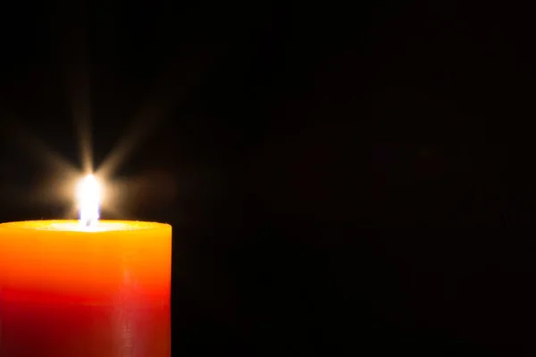 Candles with black background — Stock Photo, Image